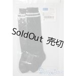 画像: SD/OF:ソックス（チャコール×白ライン）VOLKS U-25-05-06-189-KD-ZU