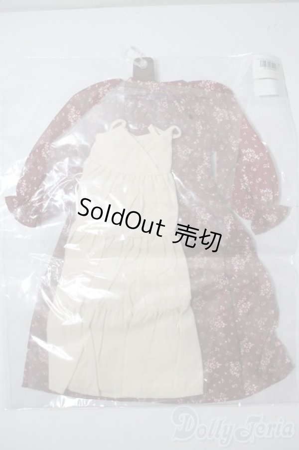 画像2: SD＆DD/AOF：シフォンワンピースセット(ボルドー) U-25-06-10-121-TN-ZU (2)