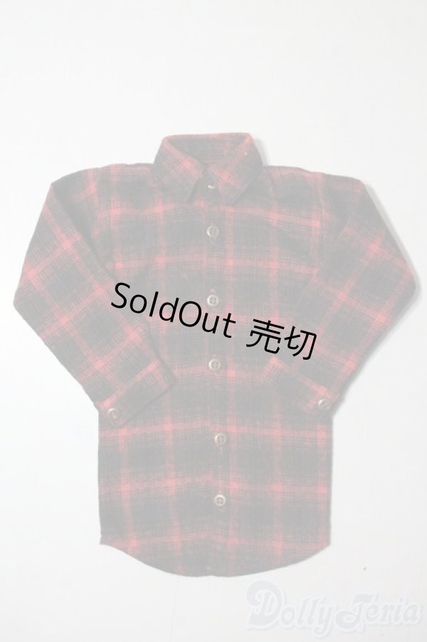 画像1: SD17B/OF:チェックネルシャツ（ブラック×レッド）VOLKS U-25-08-19-047-TN-ZU (1)