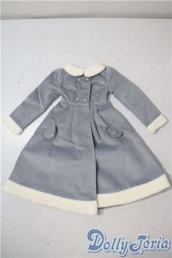 画像1: SD/OF ファー付きAラインコート(スモークブルー) U-25-08-26-129-TN-ZU (1)