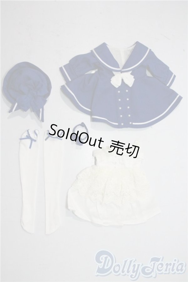 画像1: MSD/OF:セーラースタイルワンピース(ブルー)・ミニ U-25-09-30-124-TN-ZU (1)