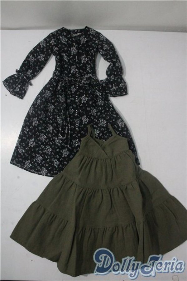 画像1: SD13G/OF:シフォンワンピースセット(ブラック) U-25-10-28-167-TN-ZU (1)