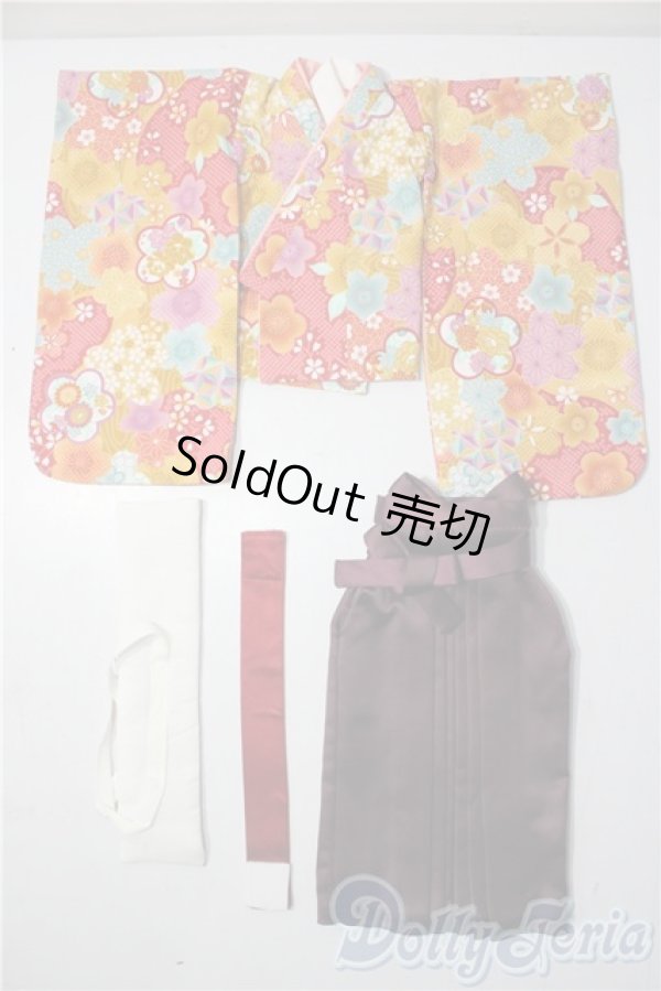 画像1: SD/OF:ボークス 天使のころも 女学生袴セット(緋色) U-25-11-26-006-TN-ZU (1)