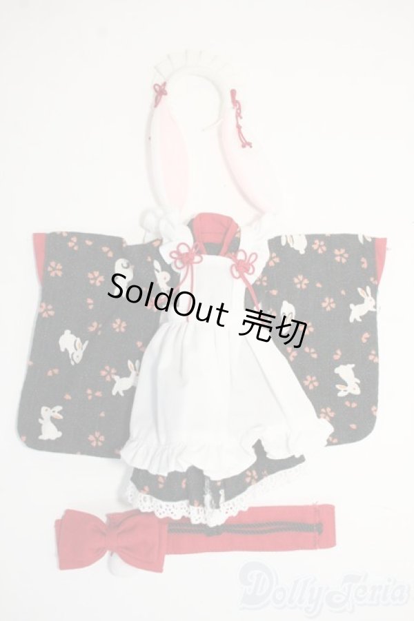 画像1: azone/OF:PNSうさミミ和装メイドset Y-25-12-24-250-TN-ZY (1)