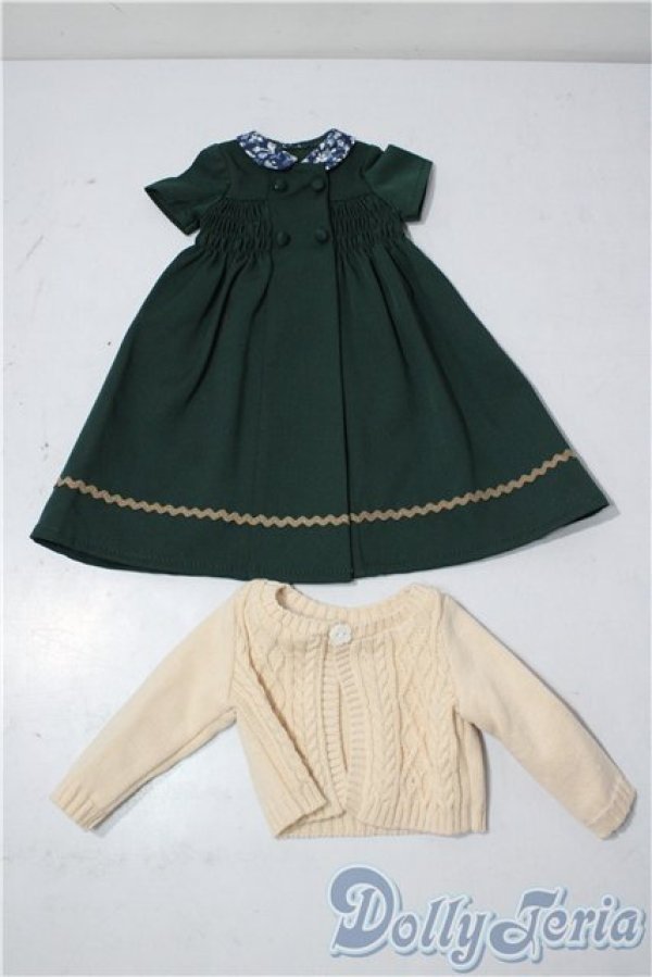 画像1: SDM＆MDD/OF：よそゆきワンピセット（ダークグリーン）・ミニ U-26-01-07-130-TN-ZU (1)