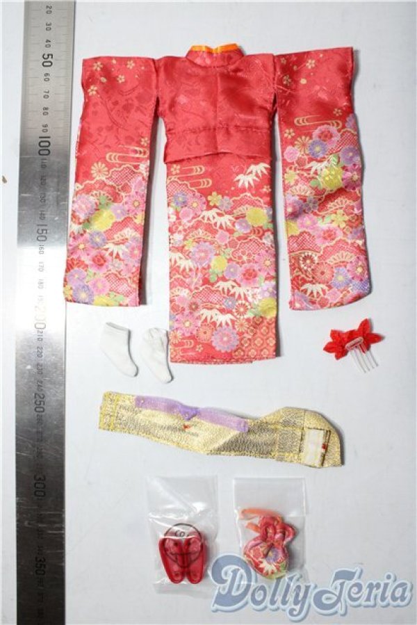 画像2: リカちゃん/OF:Kimonoリカちゃん 紅 A-26-01-14-1031-TN-ZU (2)