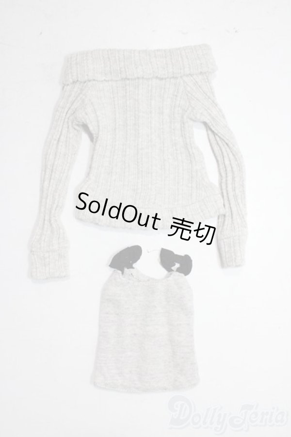 画像1: 50リボンキャミ＆オフショルダーニットSET A-26-01-28-1008-TN-ZU (1)