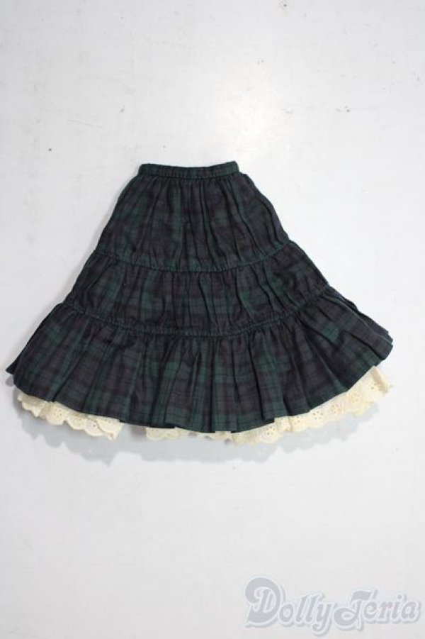 画像1: azone/OF:50ナチュラルガーリー♪ティアードスカート(グリーンチェック) A-26-01-28-1015-TN-ZU (1)