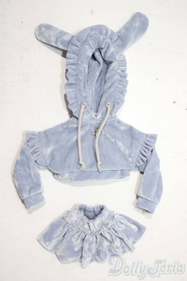 画像1: MDD/of:ふにゃほわ/レディフリルベルベットパーカーセットアップ A-26-01-28-1020-TN-ZU (1)