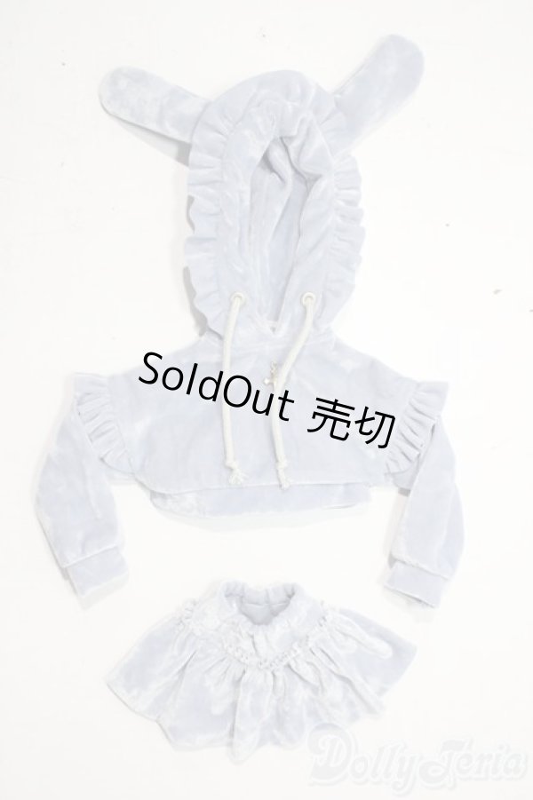 画像1: MDD/of:ふにゃほわ/レディフリルベルベットパーカーセットアップ A-26-01-28-1020-TN-ZU (1)