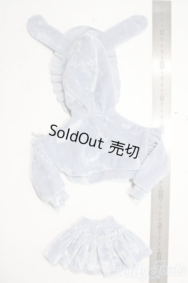 画像2: MDD/of:ふにゃほわ/レディフリルベルベットパーカーセットアップ A-26-01-28-1020-TN-ZU (2)