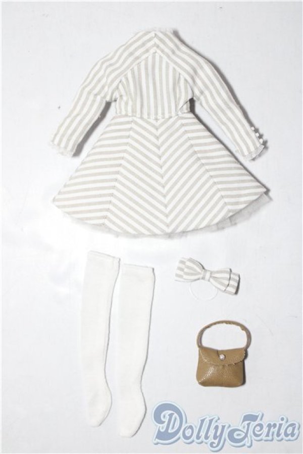 画像1: リカちゃん/OF:Galumドレスコレクション　ストライプ柄ワンピースドレスセット A-26-02-04-1012-TN-ZU (1)