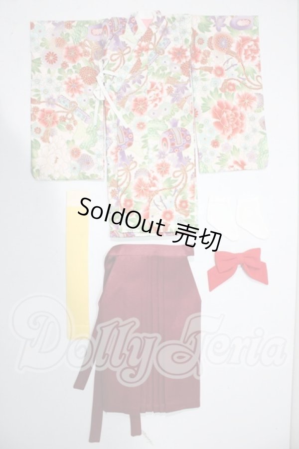 画像1: MSD＆MDD/OF:えんじ色袴セット・ミニ U-26-02-18-135-TN-ZU (1)