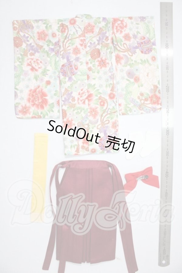 画像2: MSD＆MDD/OF:えんじ色袴セット・ミニ U-26-02-18-135-TN-ZU (2)