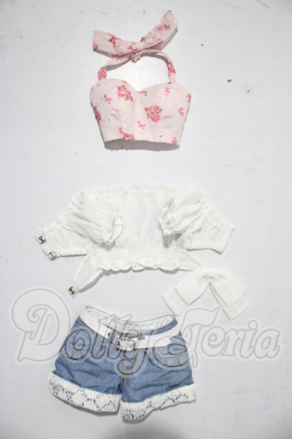 画像1: DD/OF:真夏のオフショルダーブラウスセット A-26-04-08-1055-TN-ZU (1)