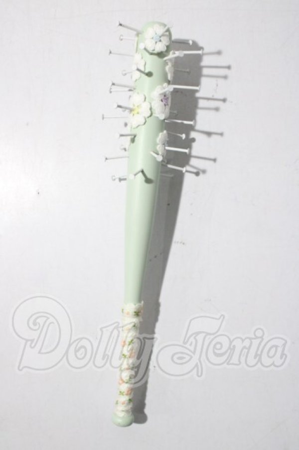 画像1: 1/4サイズ/フローラル釘バット:らめぴ様製 A-26-04-22-1080-TN-ZU (1)