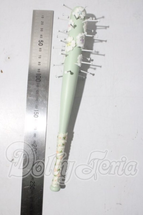 画像2: 1/4サイズ/フローラル釘バット:らめぴ様製 A-26-04-22-1080-TN-ZU (2)