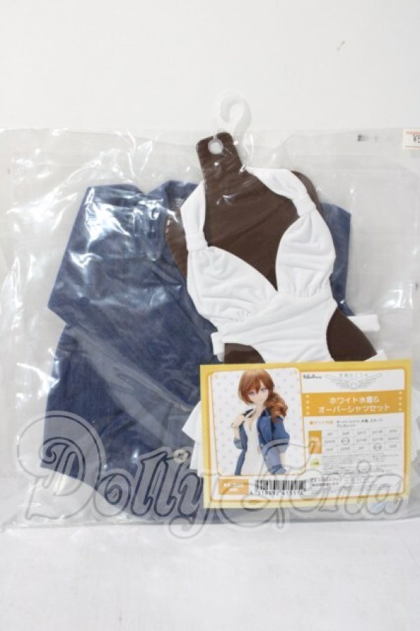 画像1: DD/DD:ホワイト水着&オーバーシャツセット A-26-08-05-1012-TN-ZU (1)