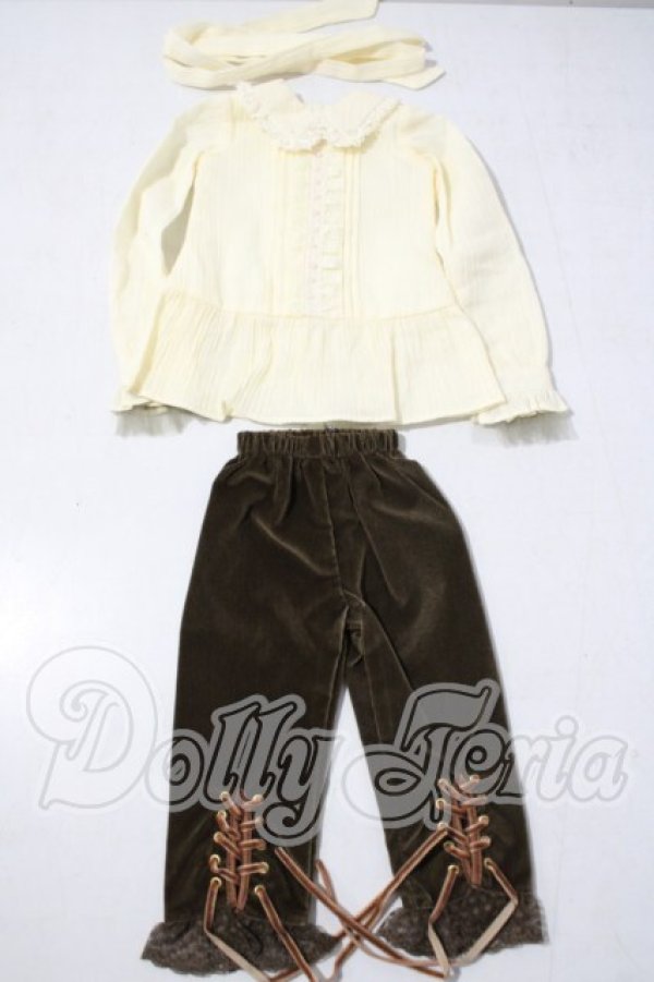 画像1: SD13男の子/レースチュニック＆カンカン帽セット U-26-09-02-116-TN-ZU (1)