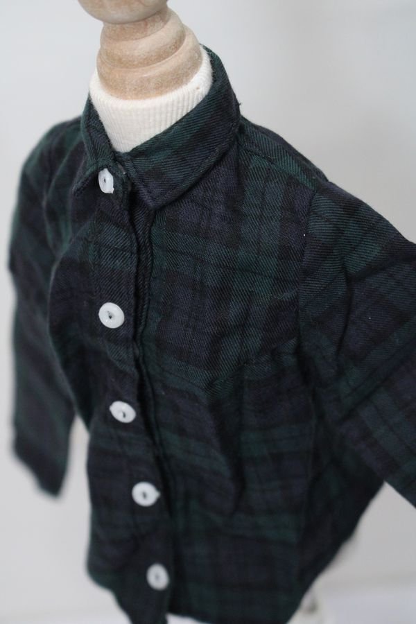 画像4: azone/OF:AZO2チェックシャツ (グリーンチェック) S-25-11-02-344-GN-ZS (4)