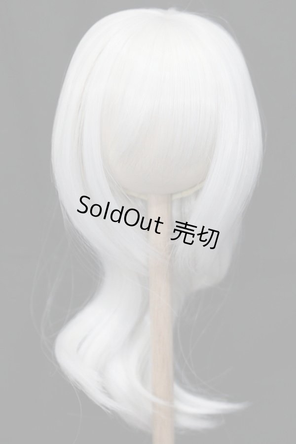 画像1: ウィッグ/8-9inch(ハーフアップウェーブ/シルキーホワイト):Ronshuka Couture/ロンシュカ クチュール様製 S-26-05-10-496-GN-ZS (1)