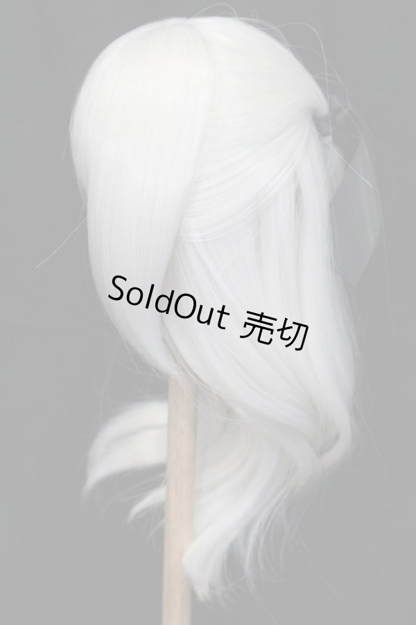 画像2: ウィッグ/8-9inch(ハーフアップウェーブ/シルキーホワイト):Ronshuka Couture/ロンシュカ クチュール様製 S-26-05-10-496-GN-ZS (2)