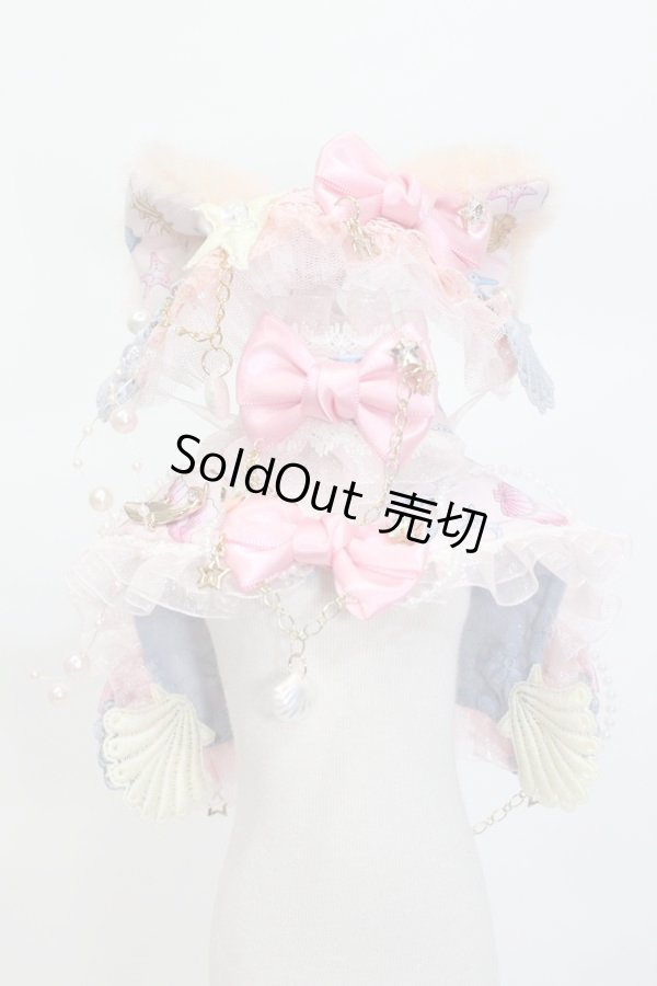 画像1: SD/OF:『MERMAID SYNDROME』耳付きカチューシャ+セーラー付け襟+チョーカー:angeldear様製 S-25-03-02-415-GN-ZS (1)