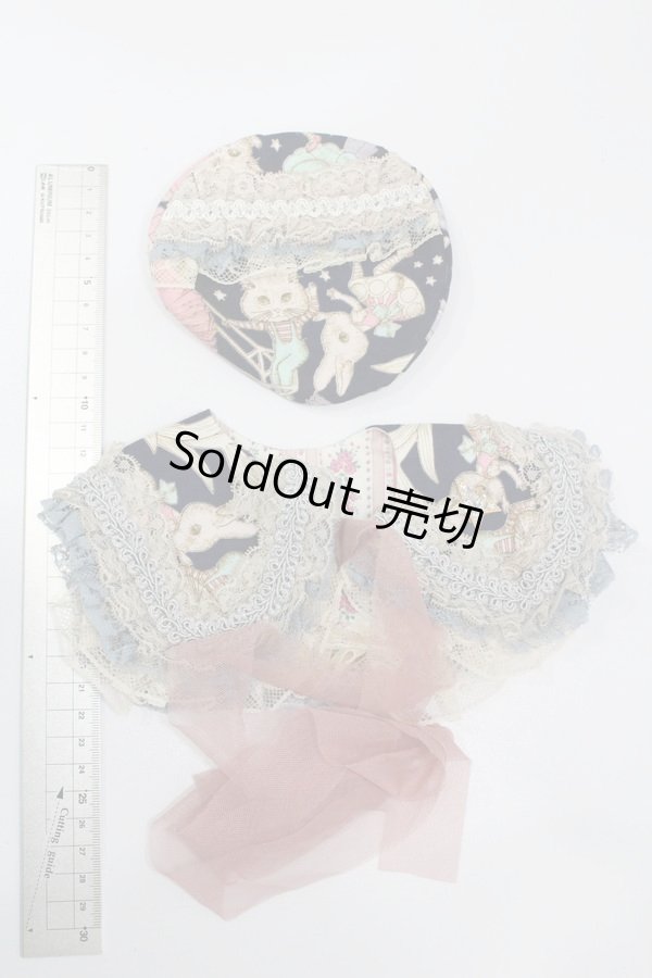 画像4: 60cmドール/OF:ベレー帽+つけ襟セット:angeldear様製 S-25-11-02-308-GN-ZS (4)