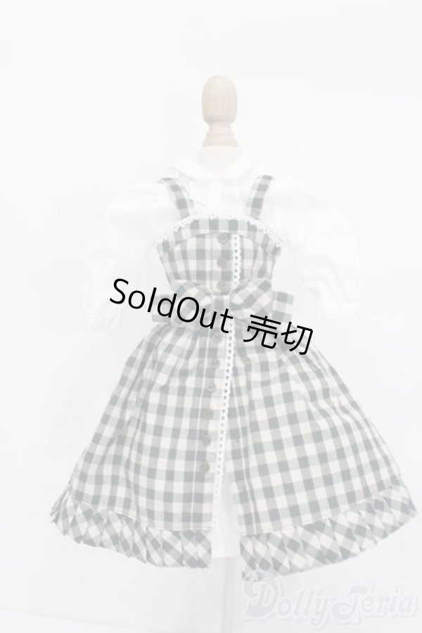 画像1: azone/OF:45陽だまりのふんわりチェックジャンスカset S-25-11-02-381-GN-ZS (1)