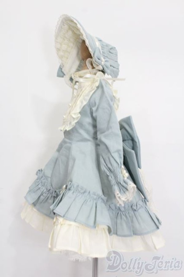 画像2: MSD＆SDM/OF:Frill bonnet dress set(Indi blue):Nine9 Style製 S-25-05-11-048-GN-ZS (2)