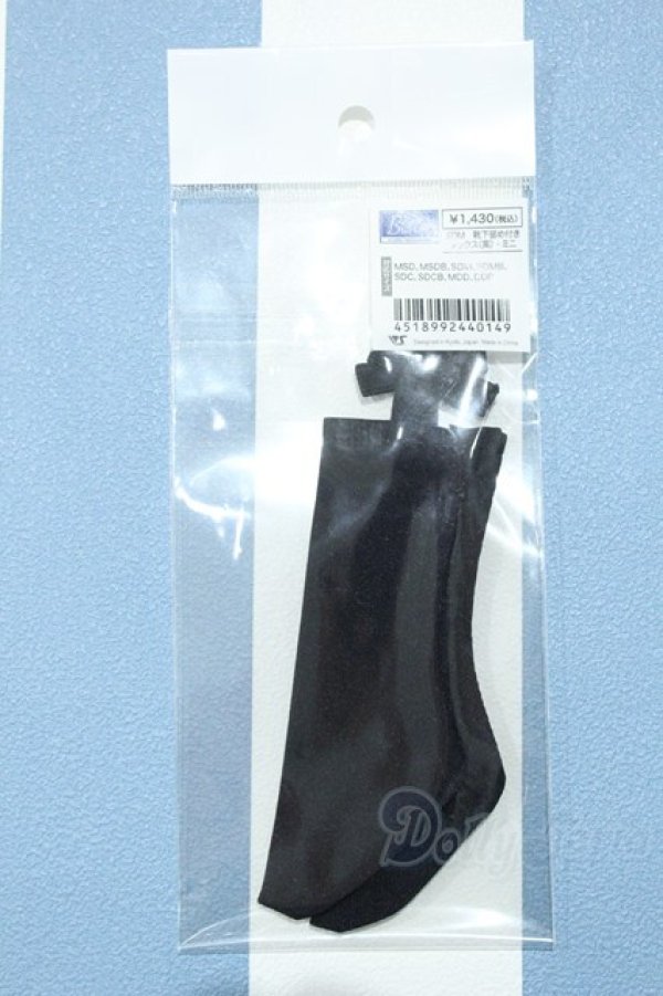 画像1: 【新宿マルイアネックス店 店頭販売商品】SDM＆MSD/OF:靴下留め付きソックス(黒) 2100140000020194-ZM (1)