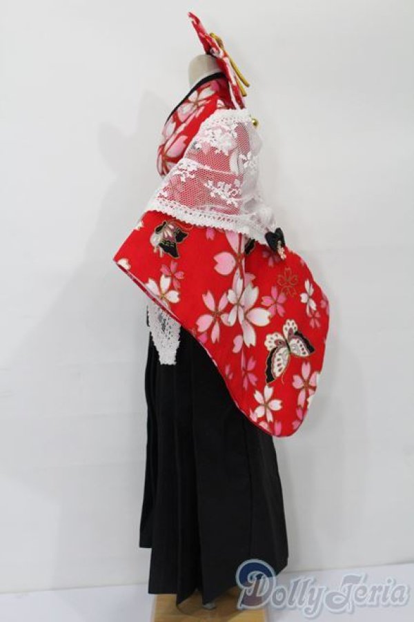 画像2: DD/OF 大正袴set(赤)(M+V Studio様製) S-26-01-04-226-TO-ZS (2)