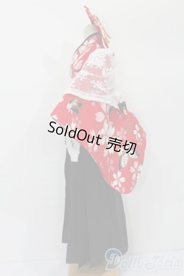 画像2: DD/OF 大正袴set(赤)(M+V Studio様製) S-26-01-04-226-TO-ZS (2)