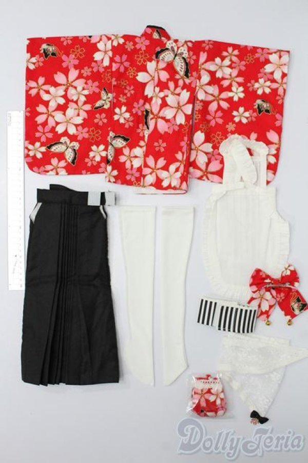 画像7: DD/OF 大正袴set(赤)(M+V Studio様製) S-26-01-04-226-TO-ZS (7)