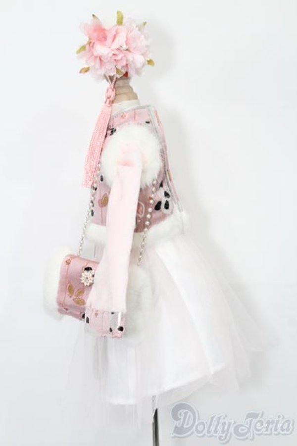 画像2: MDD/OF サクライロPANDAチャイナドレス S-25-11-09-568-TO-ZS (2)