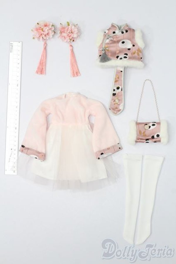 画像5: MDD/OF サクライロPANDAチャイナドレス S-25-11-09-568-TO-ZS (5)