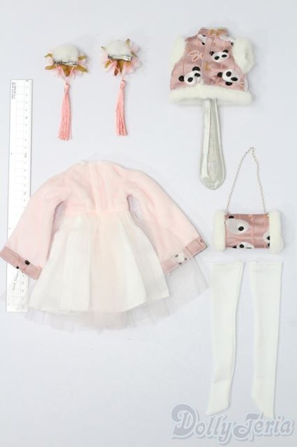 画像6: MDD/OF サクライロPANDAチャイナドレス S-25-11-09-568-TO-ZS (6)