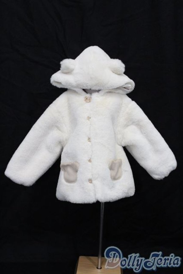 画像1: SD/OF：くま耳ファーコート（クリーム） S-25-11-02-114-TO-ZS (1)