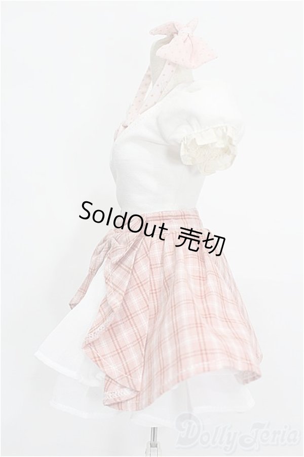 画像2: DD/OF：ピンクチェックフレアスカートセット S-25-12-07-077-TO-ZS (2)