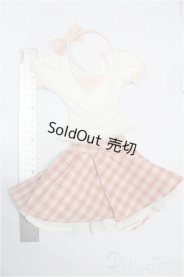 画像5: DD/OF：ピンクチェックフレアスカートセット S-25-12-07-077-TO-ZS (5)