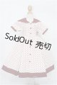画像: 60cmドール/OF ドット柄エプロンワンピース(Melody.C様製) S-25-12-21-177-TO-ZS