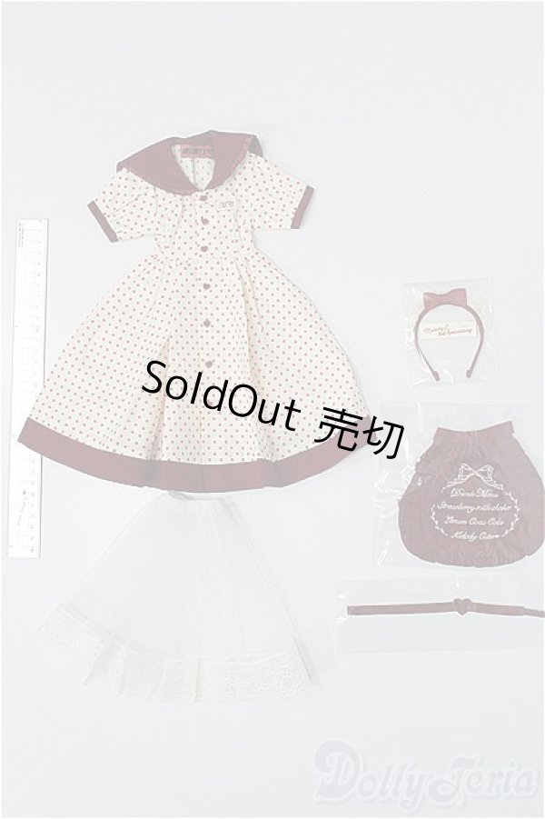 画像2: 60cmドール/OF ドット柄エプロンワンピース(Melody.C様製) S-25-12-21-177-TO-ZS (2)