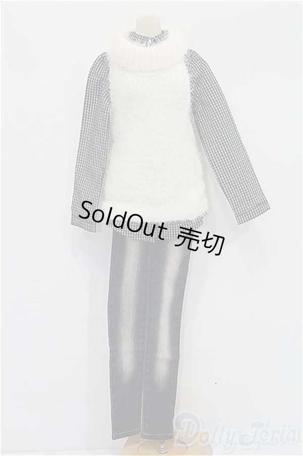 画像1: DD/OF:ホワイトモヘアホルターネックセット S-26-06-07-571-TO-ZS (1)