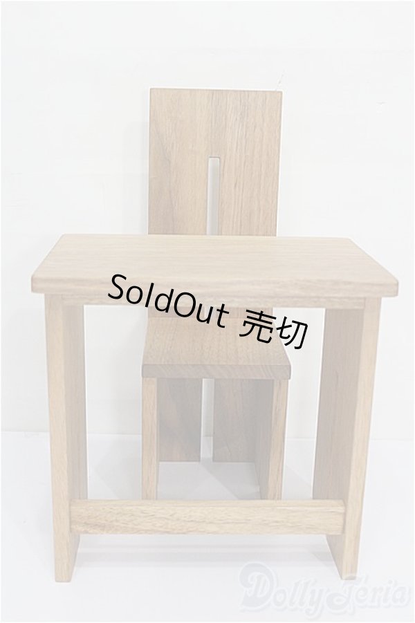 画像1: 40cmドールサイズ/机+椅子 S-26-02-08-115-TO-ZS (1)