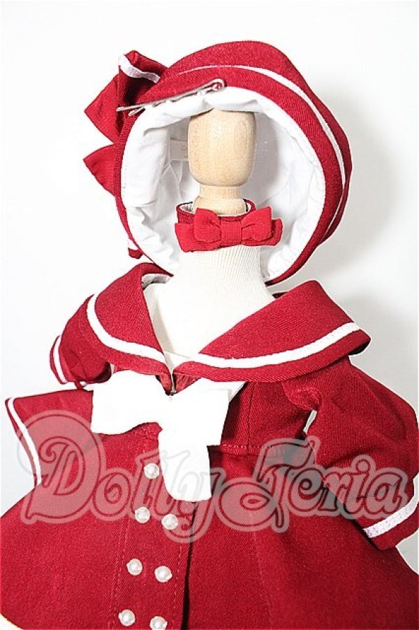 画像4: MSD/OF:セーラースタイルワンピース(エンジ)・ミニ S-26-04-19-151-TO-ZS (4)