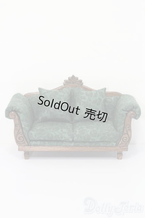 画像1: 1/12ドール/Arcadian様製ソファ S-25-11-16-457-GN-ZS (1)