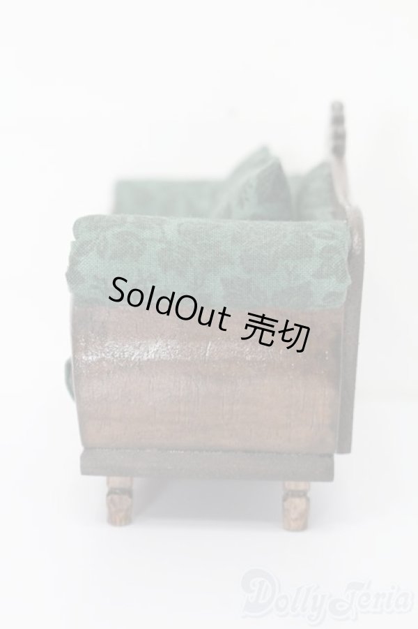 画像2: 1/12ドール/Arcadian様製ソファ S-25-11-16-457-GN-ZS (2)