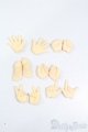 画像: azone/ピコニーモD ハンドパーツ:手足小 ホワイト S-25-03-09-234-GN-ZS