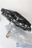 画像1: SD/ドルフィー用エレガントノワールレース日傘 U-25-08-26-098-GN-ZU (1)