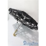 画像: SD/ドルフィー用エレガントノワールレース日傘 U-25-08-26-098-GN-ZU